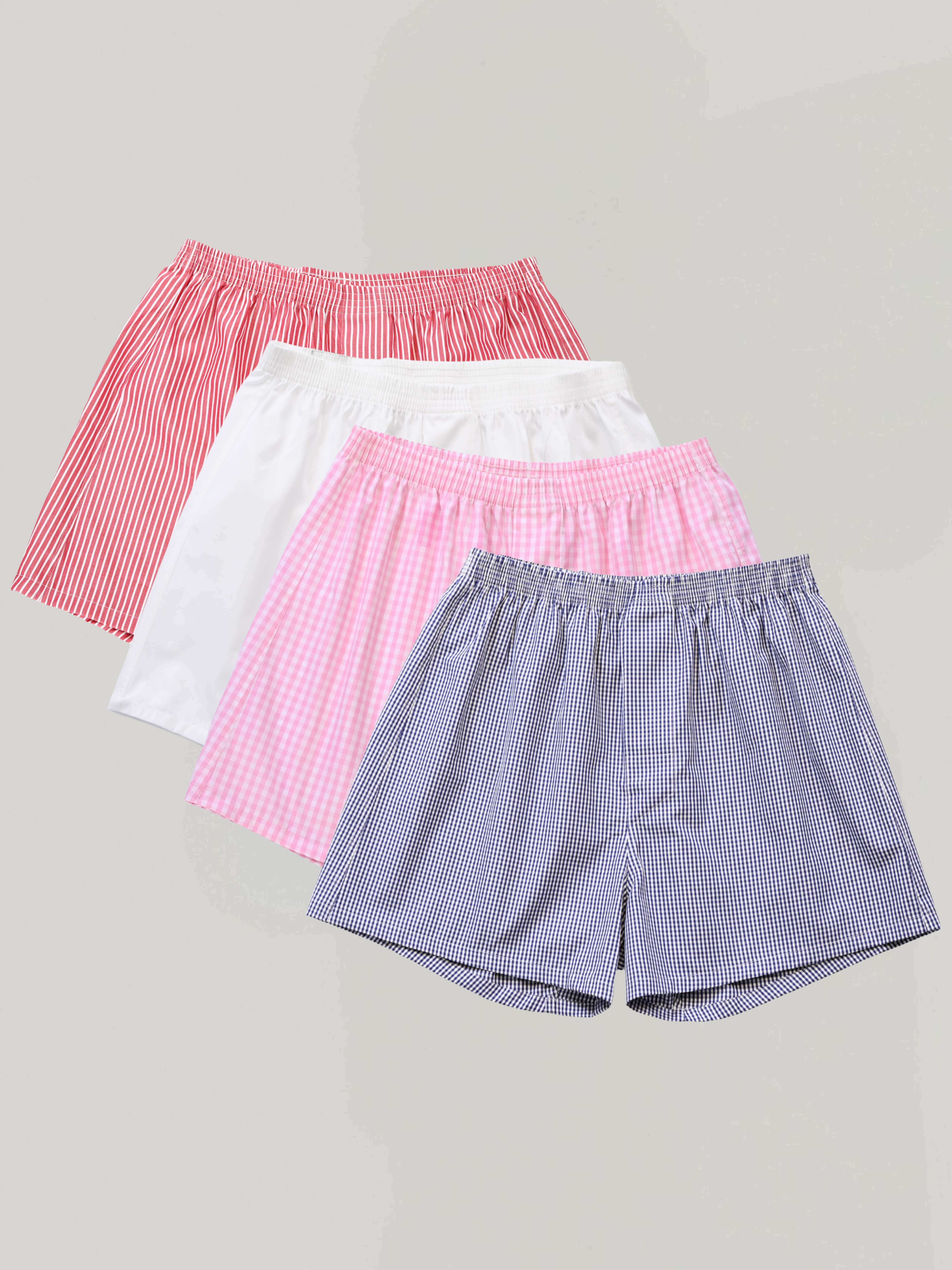 4-pack | Red Bengal, Alpine White, Pink & Navy Gingham