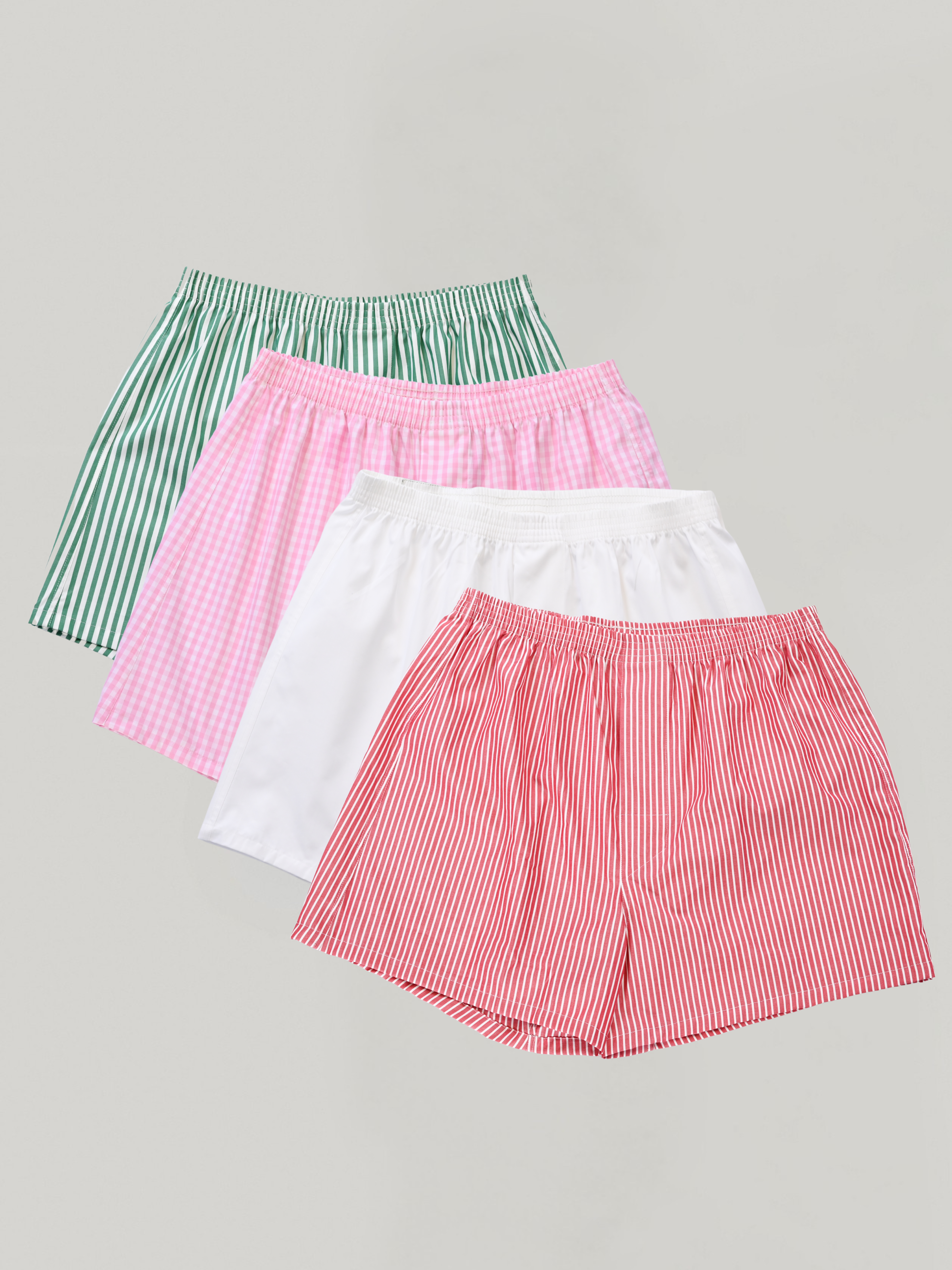 4-pack | Green Bengal, Pink Gingham, Alpine White & Red Bengal
