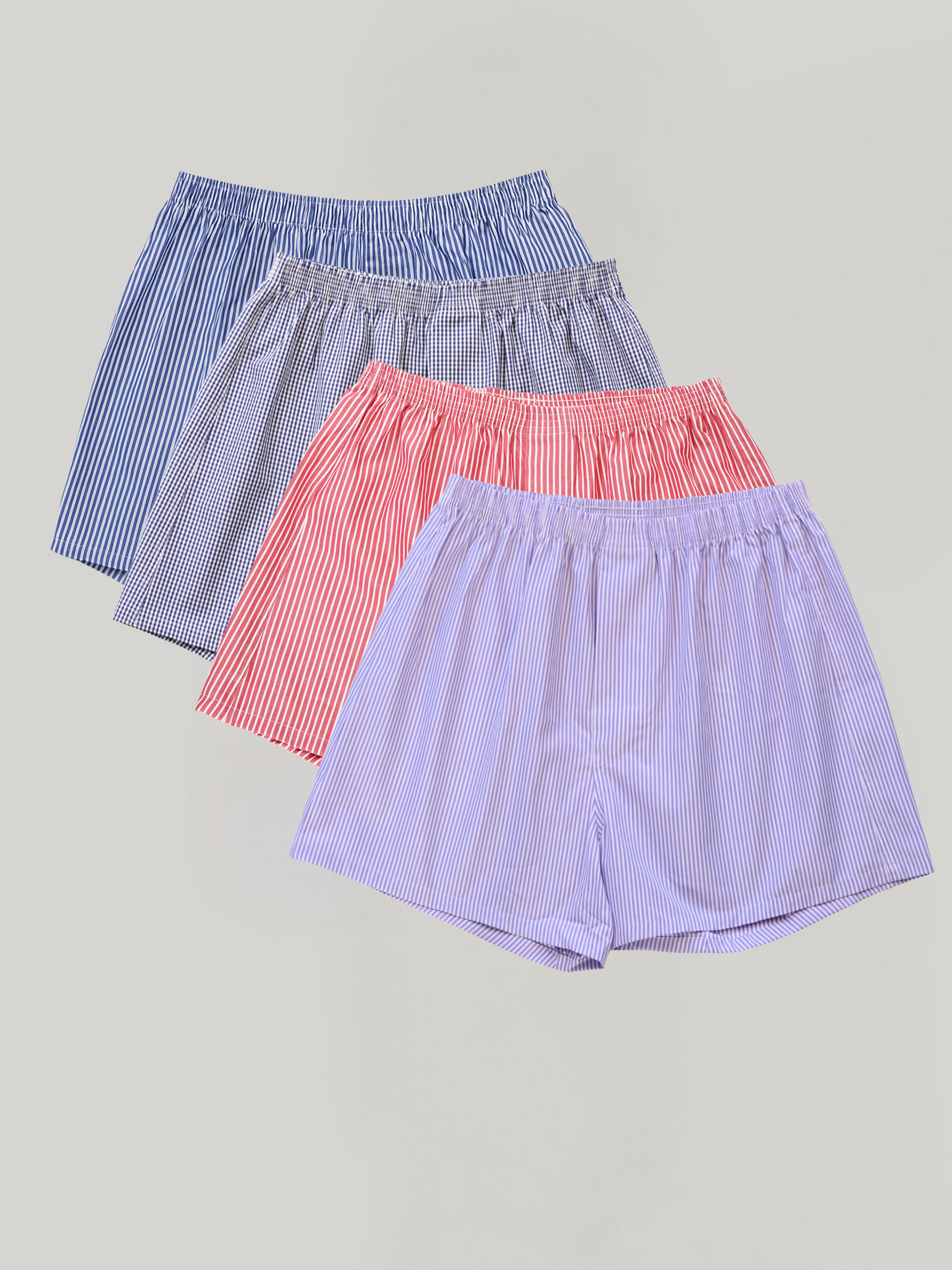 4-pack | Royal Bengal, Navy Gingham, Oxford Stripe & Red Bengal