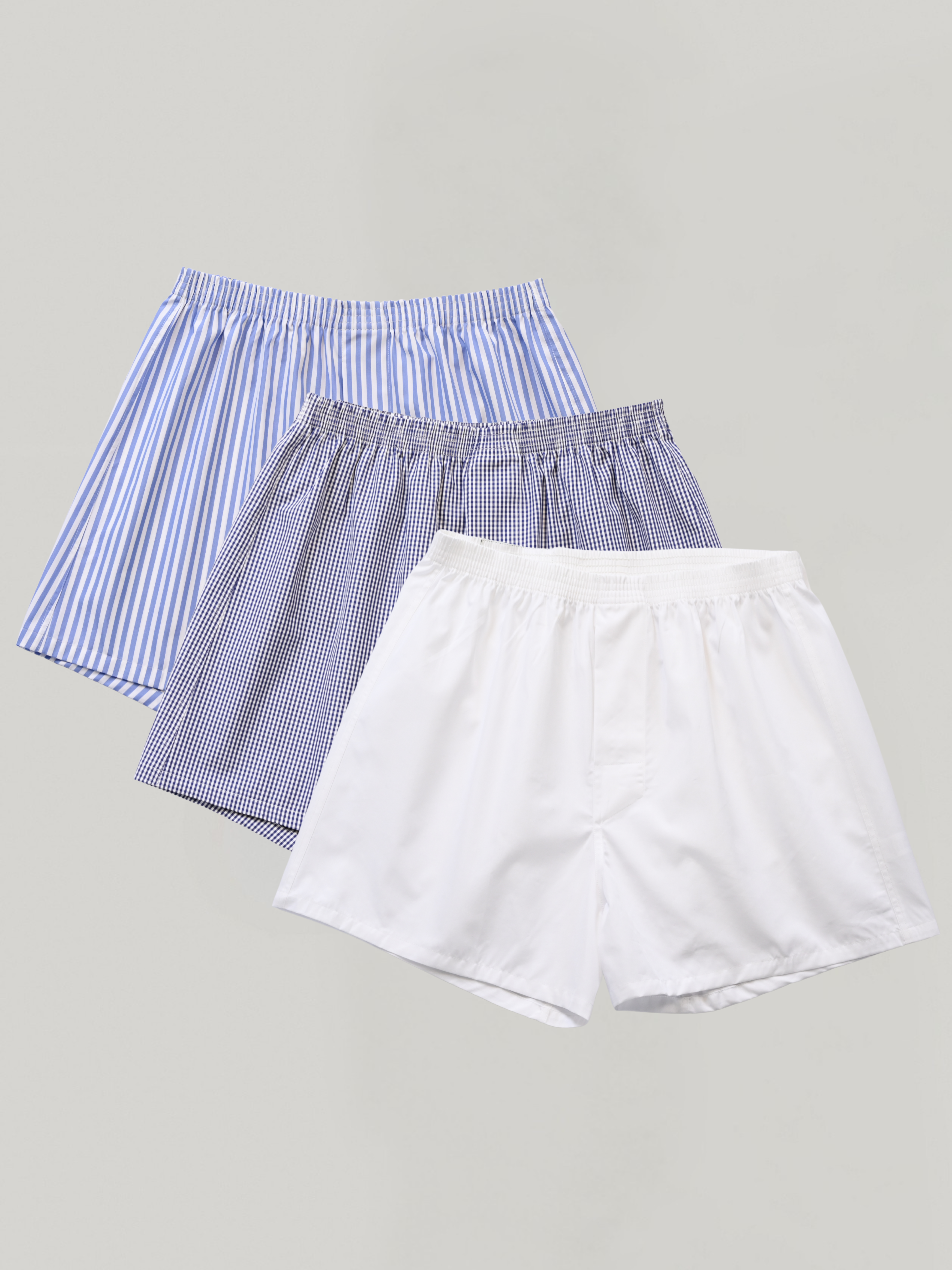 3-pack | Oxford Stripe, Navy Gingham & Alpine White