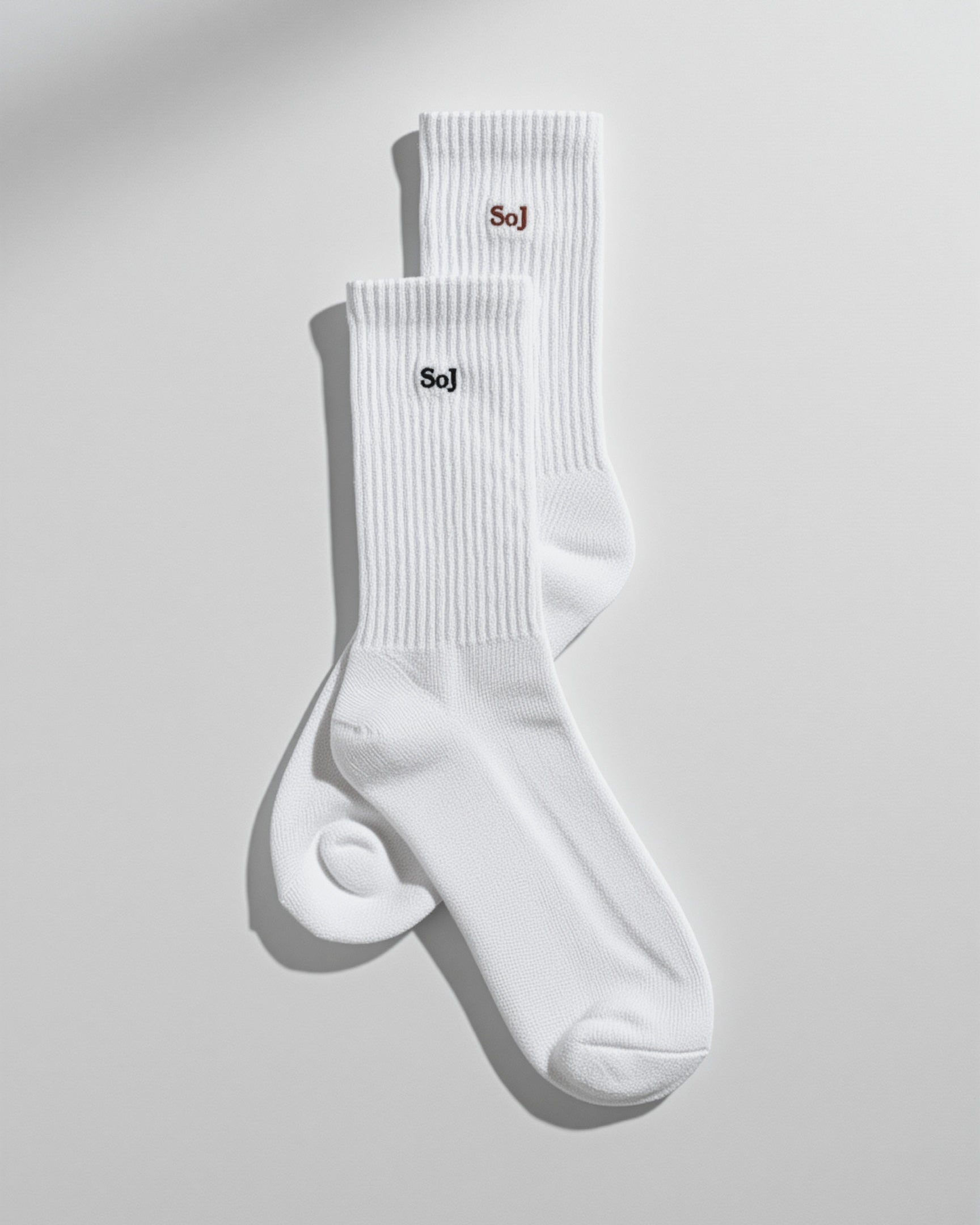 2-PACK | WHITE SOCKS | DARK BLUE & DARK RED LOGO