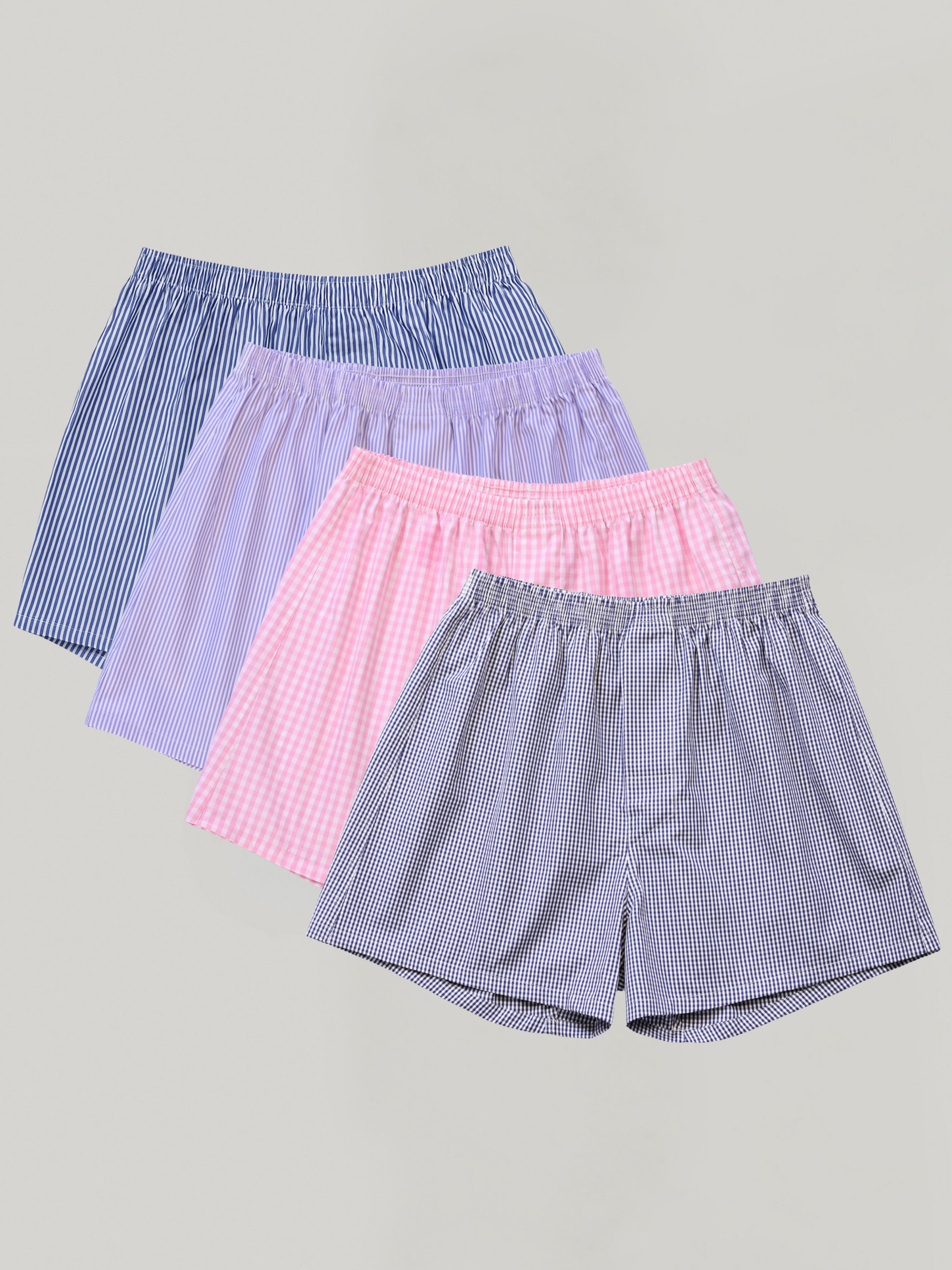 4-pack | Royal Bengal, Lilac Pinstripe, Pink & Navy Gingham