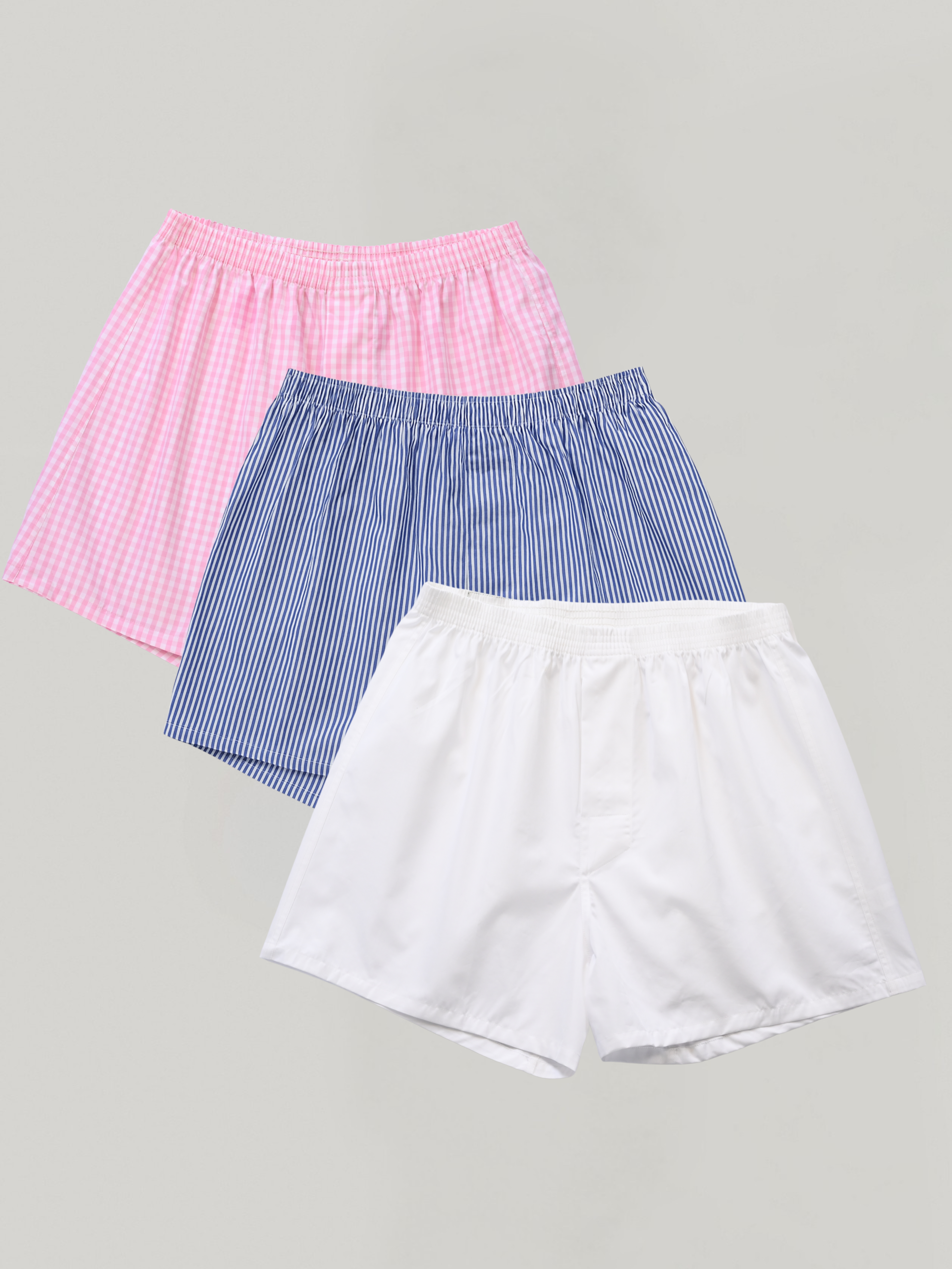 3-pack | Pink Gingham, Royal Bengal & Alpine White